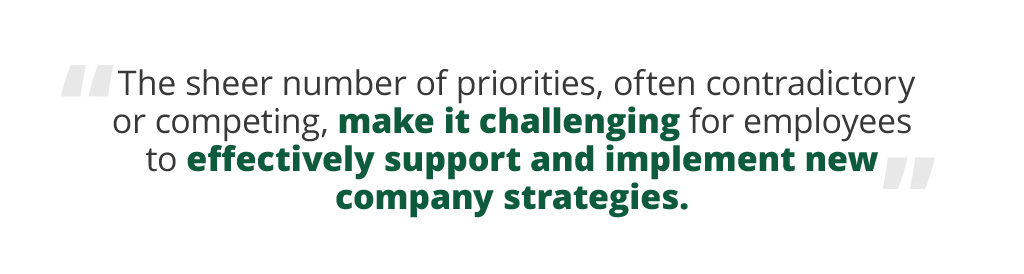 The sheer number of priorities