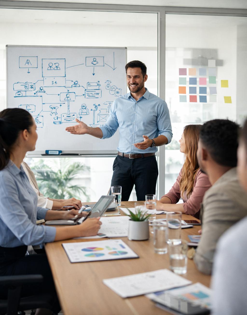 Image: Team discussion on AI dynamics