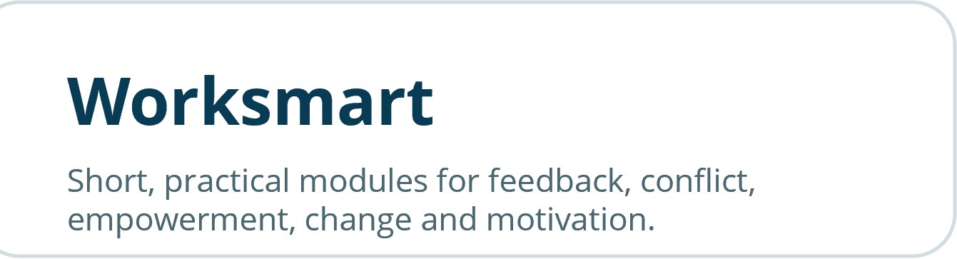 Worksmart Short, practical modules for feedback, conflict, empowerment, change and motivation