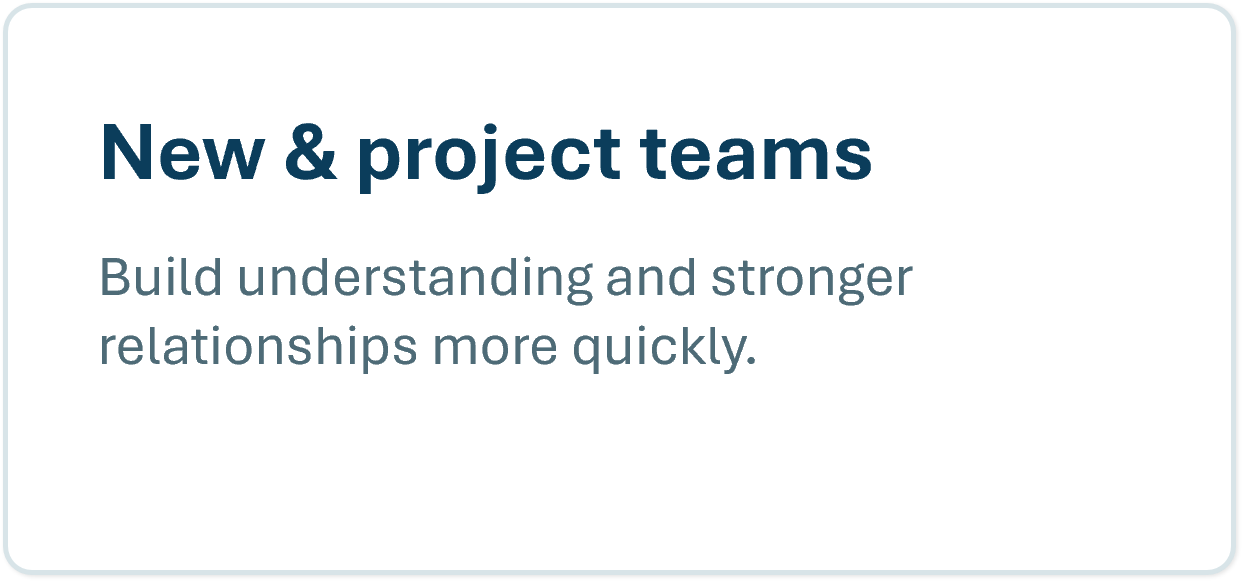 New & project teams